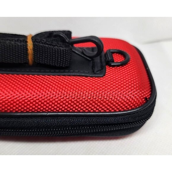 Durable Red Camera Bag/Wallet with Belt Clip and Hand Bracelet - Hard Shell - Picture 5 of 16